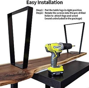 OEM extérieur résistant de jambe de table basse de salle à manger d'utilisation d'hôpital de tube de fer d'araignée noire contemporaine moderne - Product Image 5