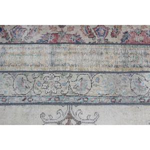 พรมวินเทจสไตล์ตุรกี ขนาด 2.3x5.1 ฟุต พรมลายพรางสีน้ำตาลทำจากขนสัตว์ - Product Image 5