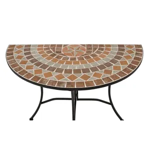 Moderno estilo simple diseño creativo al aire libre multi-mitad mesa de mosaico de alta calidad hogar jardín metal mosaico muebles al aire libre - Product Image 3
