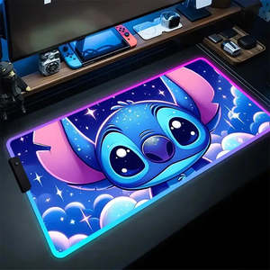 แผ่นรองเมาส์ RGB Stitch LED พิมพ์ลายตามสั่ง รูปทรงสี่เหลี่ยม พร้อมระบบชาร์จไร้สาย อุปกรณ์เสริมคอมพิวเตอร์ กันน้ำ มีสินค้าพร้อมส่ง! - Product Image 2