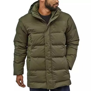 Fabricant Oem manteau d'hiver extérieur rembourré noir brillant personnalisé hommes doudoune épaisse matelassée à bulles avec votre logo - Product Image 1