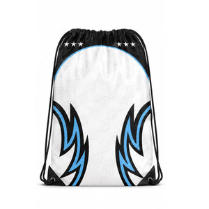 Bolsa de Gimnasio Unisex Negra de Poliéster con Cordón, Color Sólido, Duradera, Ecológica, Anti-Robo, Gran Capacidad, Plegable, para Fitness - Product Image 2