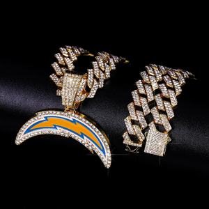Pendentif Los Angeles Lightning en argent fin de luxe, coupe brillante, moissanite, plaqué or 14 carats, style hip-hop, unisexe, vente chaude - Product Image 4