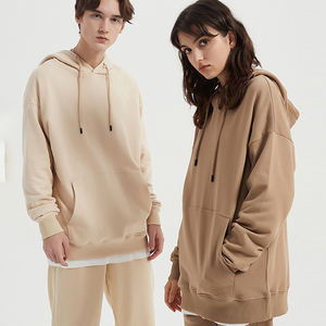 Lâche couleur unie blanc vêtements de sport pour hommes 100% coton à capuche pull à capuche pour hommes et pull sweats à capuche Offre Spéciale - Product Image 2