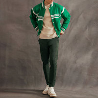 Veste universitaire personnalisée en gros de haute qualité pour hommes veste de baseball en laine chenille graffiti broderie veste universitaire Letterman