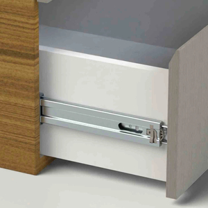 Corredera de Rodamiento de Bolas de Cierre Suave de Montaje Lateral de 45 mm con Capacidad de Carga de 45 kg para Cajones de Oficina y Cocina - Product Image 1