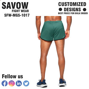 กางเกงออกกำลังกายขาสั้นผ้าฝ้ายแห้งเร็ว100% สำหรับผู้ชายเอวยางยืดสวมใส่สบายสำหรับยิมกลางแจ้งการฝึกเดินเขาฟิตเนส - Product Image 2
