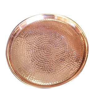 Étonnant plateau de service en métal en acier inoxydable avec poignée de forme ovale pour la maison et l'hôtel plateaux de table pour aliments et boissons - Product Image 5