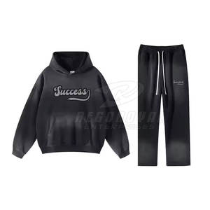 Dernier modèle de survêtements de détresse en hiver Survêtement de détresse décontracté à manches longues couleur personnalisée à vendre - Product Image 5