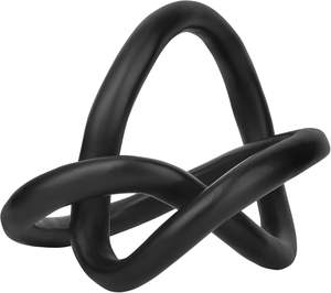 Sculptures en métal RING contemporaines et statues artistiques ornements décoratifs de table pour le bureau à domicile et les intérieurs modernes élégants - Product Image 5