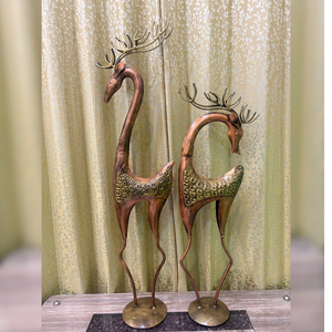 Lot de 2 pièces maîtresses abstraites en fer cerf Décoration de table - Product Image 5