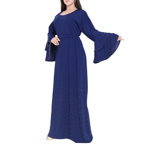 Abaya Bisht Modest de Lujo al por Mayor, Vestido Musulmán Tradicional Básico para Mujer, Tallas Personalizadas, Colores Sólidos, Moda Sencilla de Chifón - Product Image 4