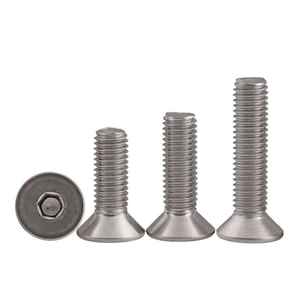 316 A4 Stainless Steel DIN7991 Hex Socket <b>Countersunk</b> CSK Screw <b>Bolt</b> M2 M2.5 M3 M4 M5 M6 M8 <b>M10</b> M12 M16 - Product Image 1