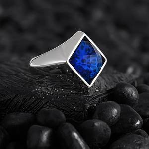 แหวนเงินสเตอลิง925ของผู้ชายสีดำโอนิกซ์ออกซิไดซ์ไม่เหมือนใครสำหรับวันเกิดครบรอบแต่งงานและปาร์ตี้ของขวัญ - Product Image 6