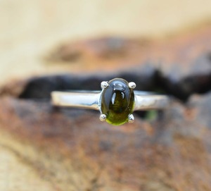 Anillo de piedras preciosas de turmalina de Plata de Ley 925, joyería hecha a mano, anillo de estilo bohemio de plata, joyería para mujer, regalo de boda para esposa - Product Image 2