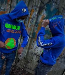 Custom Pullover Heavyweight Cotton Washed Hoodie Unisex French Terry Oversized Vintage Distressed Hoodies - Product Image 5