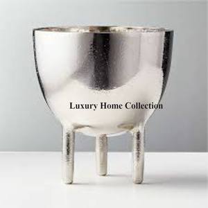 <b>Large</b> Round Shape Durable Metal <b>Gold</b> Plated Hammered Designer Home and Office Decorative <b>Pots</b> and Planters in Competitive Price - Product Image 4