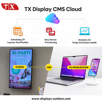 Écran d'affichage numérique LCD mural extérieur 55 pouces à cadre fin, étanche IP66, avec CMS intégré, pour affiches publicitaires et menus en magasin de détail