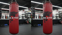 Sac de frappe en cuir pour la boxe, 25 kg, résistant, rempli de sable