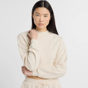 Nouveauté, sweat-shirt uni en lin et molleton côtier avec logo personnalisé pour femmes, sweat-shirt à capuche Streetwear durable imprimé pour l'hiver - Product Image 4