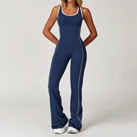 Combinaison de sport décontractée sans manches pour femme, en molleton fin, pour yoga et fitness, broderie, sans rembourrage, vente en gros personnalisée