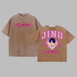 Custom Oversized Acid Wash Vintage Streetwear Summer Trend Oversized Acid Wash Vintage Graphic Loose Cotton <b>Men's</b> T-<b>shirts</b> Bulk - Product Image 3