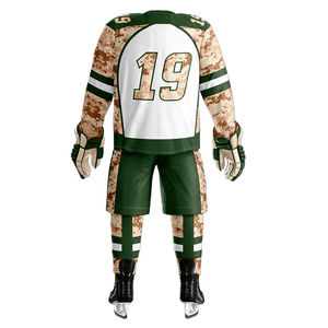 OEM servicio directo de fábrica mejor material nuevo modelo de tasa ajustable jersey de hockey sobre hielo Premium desgaste de hockey sobre hielo - Product Image 6