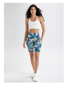 Pantalones cortos de yoga para mujer, ropa deportiva sin costuras de cintura alta, pantalones cortos de yoga con logotipo personalizado de secado rápido, venta al por mayor de Pakistán - Product Image 1