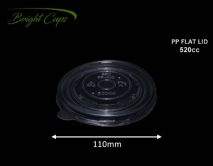 ชามกระดาษธรรมดาขนาด140มม. ฝาพลาสติก PP แบบแบนสำหรับใส่ชาม - Product Image 1