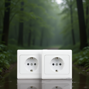 ELEGANCE 80x80x40mm Flush-Mounted Socket with Frame Stylish <b>Raincoat</b> Accessory - Product Image 3