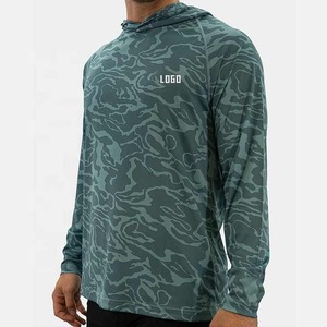 UPF50 + resistente a los rayos UV de manga larga Spandex poliéster pesca camisas con capucha secado rápido rendimiento suave equipo deportivo caza Jersey - Product Image 4