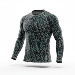 Camiseta de Compresión Sublimada para Artes Marciales Mixtas (MMA), Rashguard de BJJ, Camiseta de Manga Larga con Estampado Personalizado para Hombre, Tecnología OEM - Product Image 4