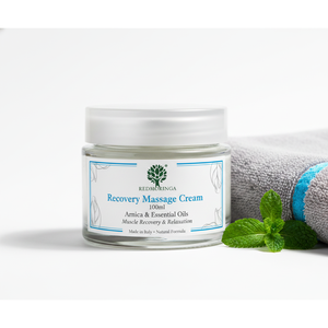 Lotion corporelle de récupération post-entraînement 100 ml, formule naturelle, Italie, RedMoringa, OEM, marque privée - Product Image 1