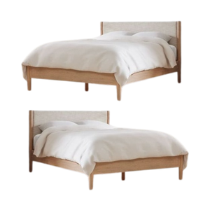 Juego de cama tamaño king simple y moderno para muebles de dormitorio supercómodo con marco de madera natural, Exportación a América - Product Image 3