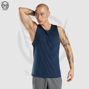 Débardeur de sport en coton personnalisé avec logo, pour la course à pied, la musculation, le fitness, la salle de sport, pour hommes - Product Image 3