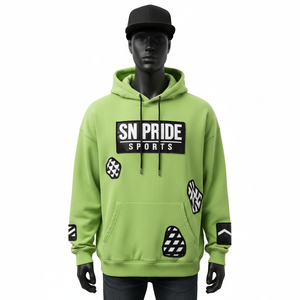 Sweat-shirts à capuche en molleton brodés pour hommes, design personnalisé, vente en gros, lavage à l'acide, patchs en PVC, meilleure qualité, prix bas - Product Image 1