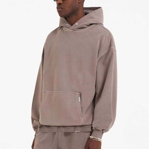 เสื้อกันหนาวมีฮู้ดผ้าฟลีซไซส์ใหญ่พิเศษสำหรับผู้ชาย, เสื้อ500gsm มีฮู้ดผ้าฟลีซไซส์ใหญ่พิเศษใส่สบายทันสมัย - Product Image 5