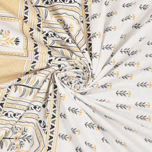 ผ้าปูโต๊ะผ้าฝ้ายแท้พิมพ์ลายราชสถานสถานนีสีเทาผ้าลินินทรงสี่เหลี่ยมสำหรับโรงแรม - Product Image 5