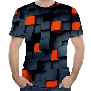 Venta caliente transpirable sublimación hombres impresión camiseta cómoda ropa de calle servicio OEM cómoda impresión camiseta hombres - Product Image 4