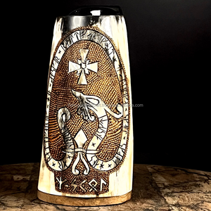 Mug en corne de buffle rustique artisanal, écologique, tasse à boire naturelle pour bar et cuisine - Product Image 3