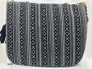 Pochette de messager de grande capacité pour femmes de style bohème fait à la main sac à bandoulière en coton à la mode avec fermeture à glissière - Product Image 5