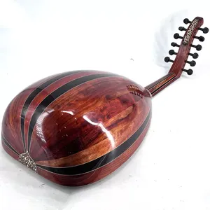 Oud Profesional de 11 Cuerdas, Hecho a Mano con Madera de Padauk Egipcio y Tapa de Cedro, Alaúde Árabe con Acabado Natural Pulido de Alto Brillo - Product Image 6