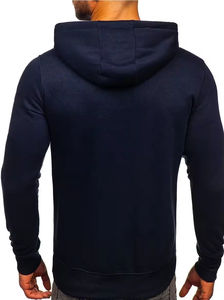 OEM Vêtements de sport pour hommes 100% coton à manches longues pulls à capuche à séchage rapide thermique léger sweats à capuche à fermeture éclair pour l'hiver - Product Image 6