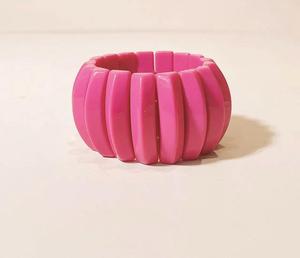 Pulsera de resina Rosa Retro de moda con colores claros Acrílico y patrón de flores de diamantes Brazalete de joyería para mujer POR HF CRAFTS - Product Image 5