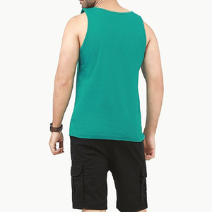 Camiseta sin mangas de secado rápido con logotipo personalizado OEM, camiseta sin mangas de algodón para gimnasio, camisetas sin mangas de Color sólido para hombre - Product Image 4