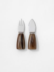 Vente en gros Argenterie Acier inoxydable avec feuille Manche en laiton Ustensile à fromage Couteau à beurre Spatule à pizza Couteau à fromage Couteau à fromage - Product Image 3