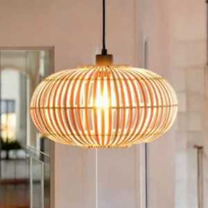 Luces colgantes de bambú ecológicas, luz colgante elegante, accesorio de iluminación bohemio Natural, pantalla de lámpara de cúpula para cocina, Isla, comedor - Product Image 3