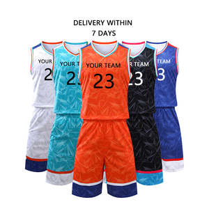 Ropa Deportiva de Baloncesto Transpirable de Alta Calidad Personalizada Unisex, Uniformes Estampados de Verano, Ropa de Baloncesto de Talla Grande para Adultos XL - Product Image 1