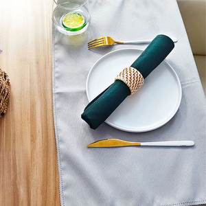 Servilleteros de ratán sostenibles personalizados de 4 piezas elegantes básicos hechos a mano, servilleteros de boda y fiestas hechas en Vietnam - Product Image 3