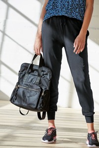 Pantalon de jogging d'hiver avec logo personnalisé pour femmes avec cordon de serrage à la taille Streetwear en coton spandex avec style avant plat - Product Image 2